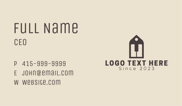Piano Instrument Tag Business Card Design Image Preview