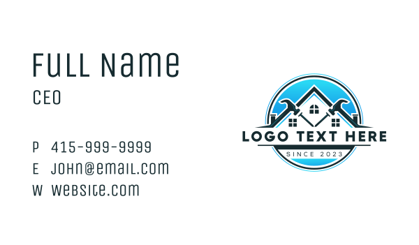 Hammer Roofing Remodel Business Card Design Image Preview