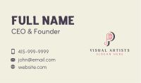 Pianist Musician Letter P Business Card Image Preview