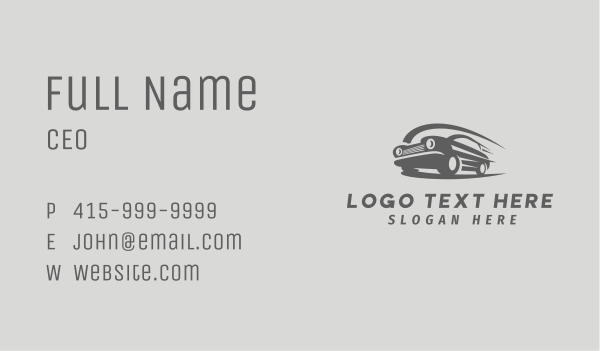 Vintage Car Speed Business Card Design Image Preview