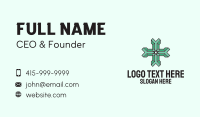 Green 3d Cross Business Card Design