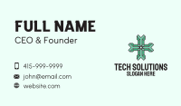 Green 3d Cross Business Card Image Preview