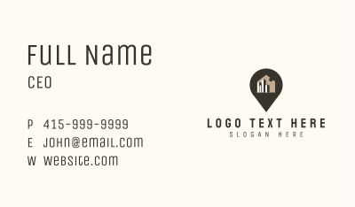 Realty House Location Pin Business Card Image Preview