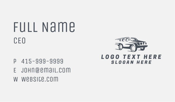 Off Road Car Race Business Card Design Image Preview