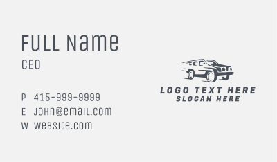 Off Road Car Race Business Card