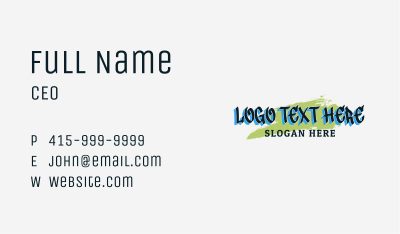 City Graffiti Wordmark Business Card Image Preview