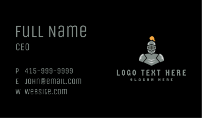 Medieval Knight Armor Business Card Image Preview