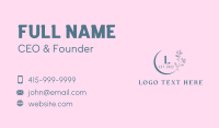 Beauty Flower Letter Business Card Design