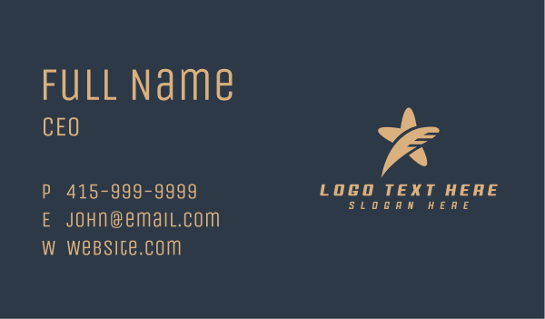 Star Feather Entertainment Business Card Design Image Preview