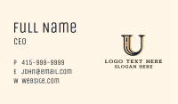 Startup Classic Letter U Business Card Image Preview