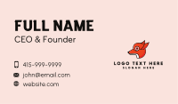 Red Dog Animal Outline Business Card Image Preview
