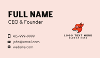 Red Dog Animal Outline Business Card Preview