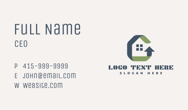 Recycled Home Developer Business Card Design Image Preview