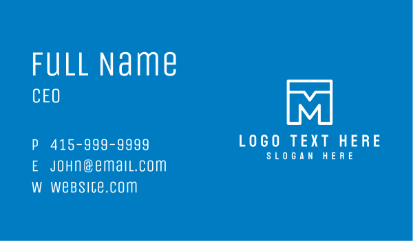 Chat Letter M Business Card Design Image Preview