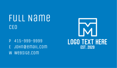 Chat Letter M Business Card