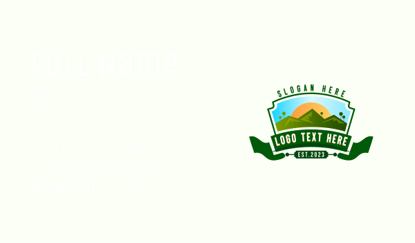 Mountain Nature Environment Adventure  Business Card Design Image Preview