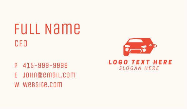 Automobile Car Price Tag Business Card Design Image Preview