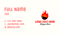 Flaming Ramen Bowl Business Card Image Preview