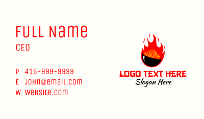 Flaming Ramen Bowl Business Card Image Preview