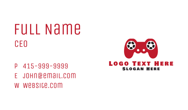 Soccer Gaming Controller Business Card Design Image Preview