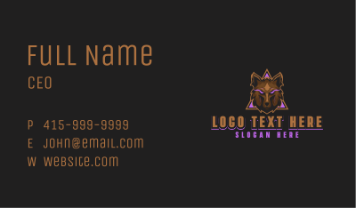 Wild Wolf Online Gaming  Business Card Image Preview