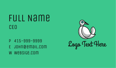 White Dove Outline Business Card