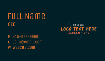 Casual Triangle Wordmark Business Card Image Preview