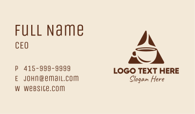 Triangle Hot Coffee  Business Card Image Preview