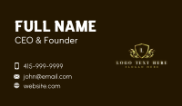 Luxury Leaf Shield Business Card Image Preview