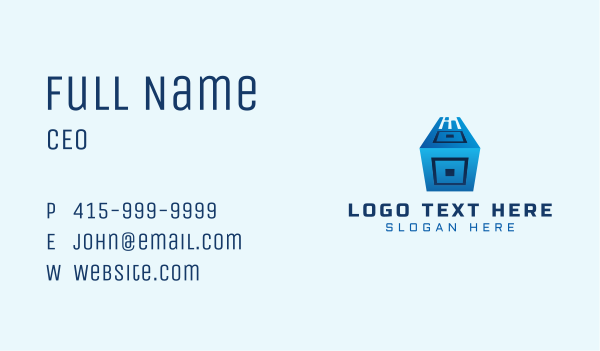 Cube Package Logistics Business Card Design Image Preview