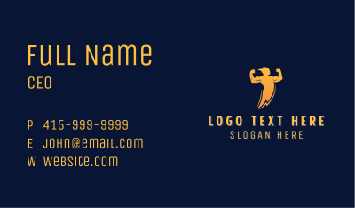 Strong Human Lightning Business Card Image Preview