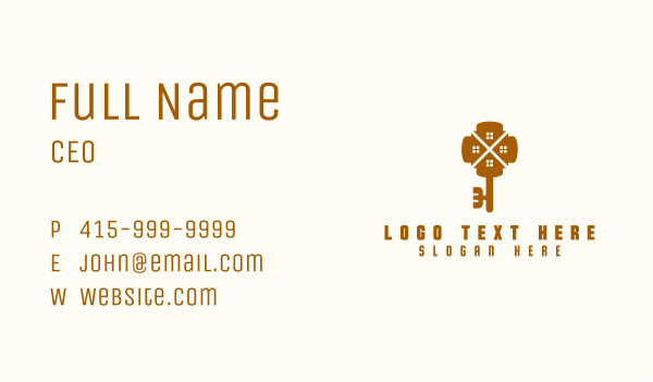 Key House Real Estate Business Card Design Image Preview