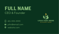 Organic Leaves Candle Business Card Image Preview