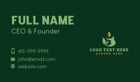 Organic Leaves Candle Business Card Image Preview