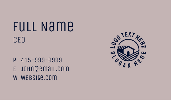 Roofing House Contractor Emblem Business Card Design Image Preview