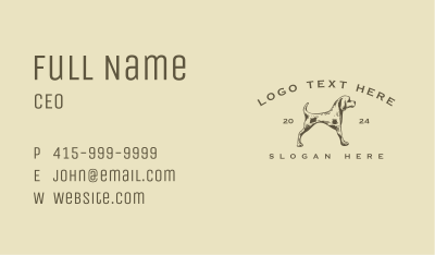 Pet Hound Dog  Business Card Image Preview