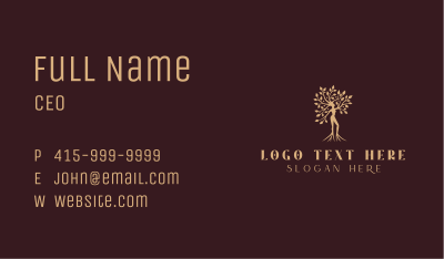 Nature Woman Tree Business Card Image Preview