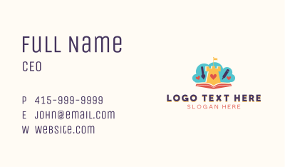 Learning Castle Bookstore Business Card Image Preview