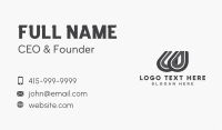 Modern Advertising Letter W Business Card Image Preview