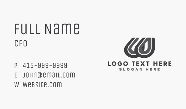 Modern Advertising Letter W Business Card Design Image Preview