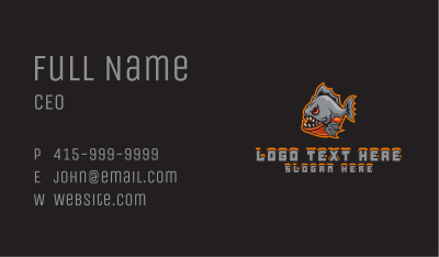 Piranha Gaming Avatar Business Card Image Preview