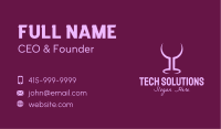 Purple Wine Glass Bar Business Card Image Preview