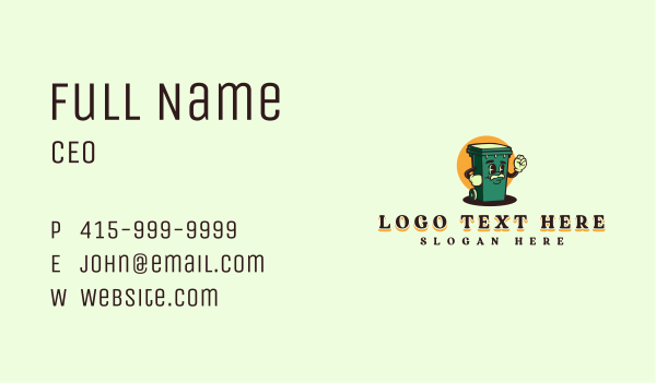 Garbage Trash Bin Business Card Design Image Preview