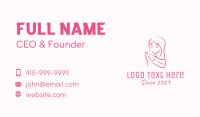 Pink Feminine Flag Woman Business Card Image Preview
