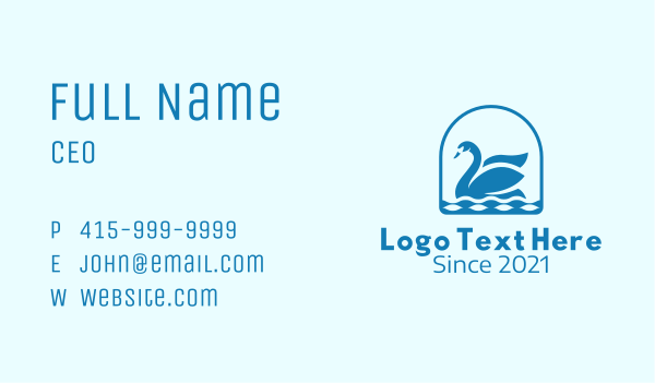 Blue Goose Emblem Business Card Design