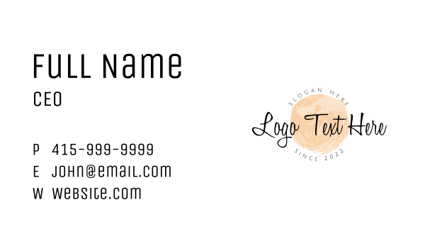 Beauty Apparel Wordmark Business Card Design Image Preview