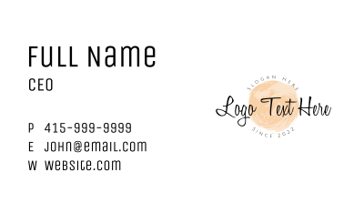 Beauty Apparel Wordmark Business Card Image Preview