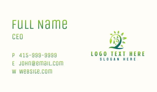 Organic Tree Plant Business Card Design