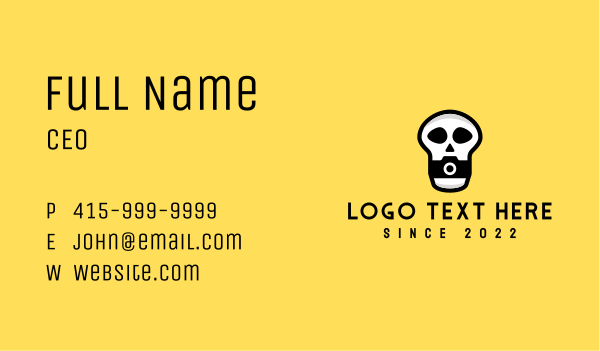 Skull Camera Photographer Business Card Design Image Preview