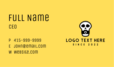 Skull Camera Photographer Business Card Image Preview